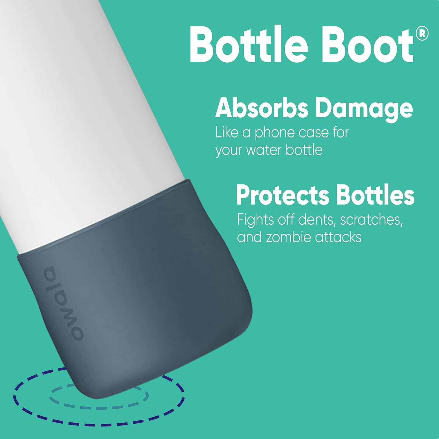 Owala Silicone Water Bottle Boot - Anti-Slip Protective Sleeve for 32 Oz Stainless Steel Bottles | Grey