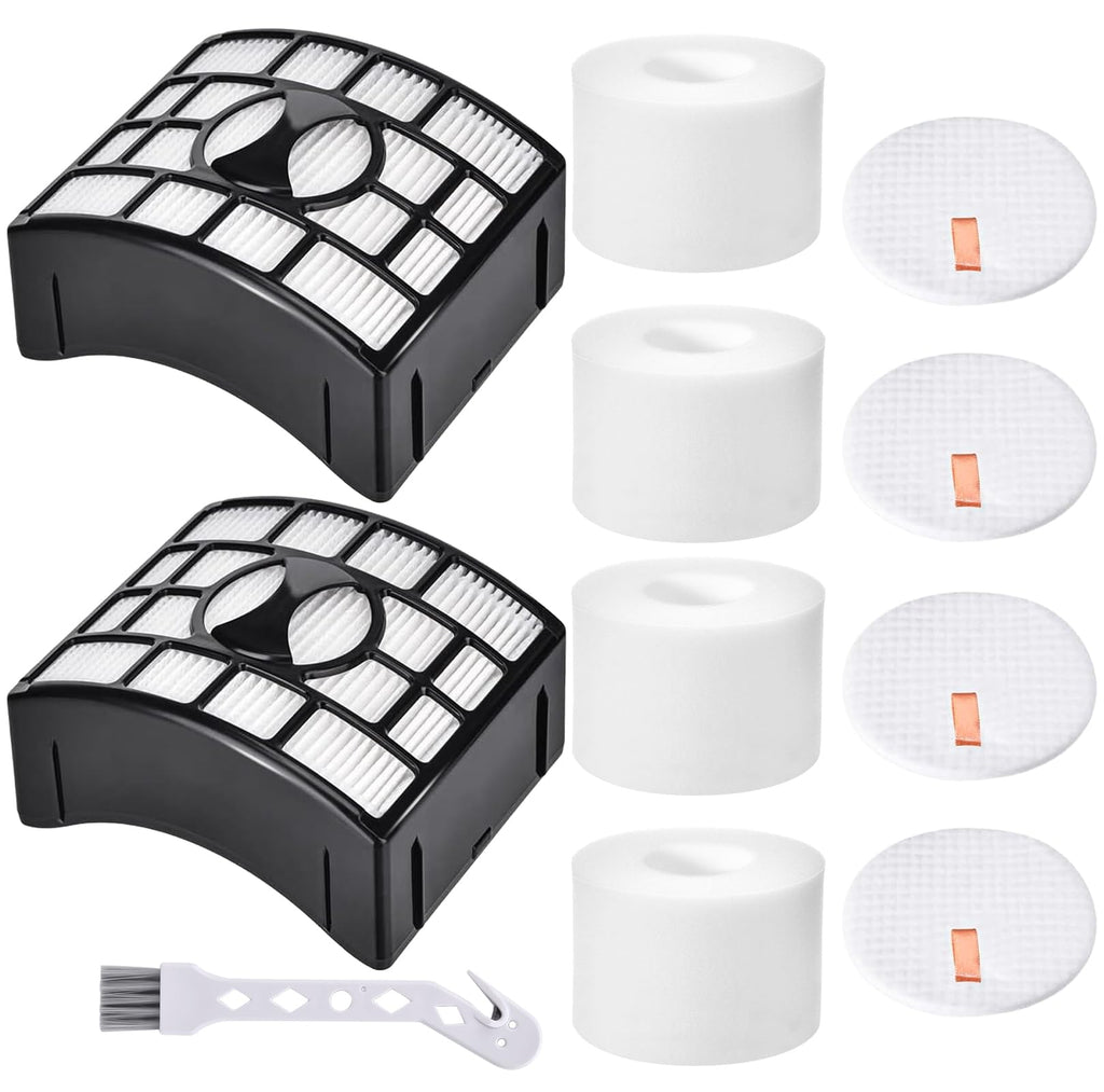 Anicell for Shark UV700 Filter Replacement DuoClean Rotator Lift Away Upright Vacuum ZD550 ZD552 NV611 NV600 NV601 NV770 NV771, 2 HEPA Filters + 4 Foam & 4 Felt Filters, Replace Parts XFF600, XHF600