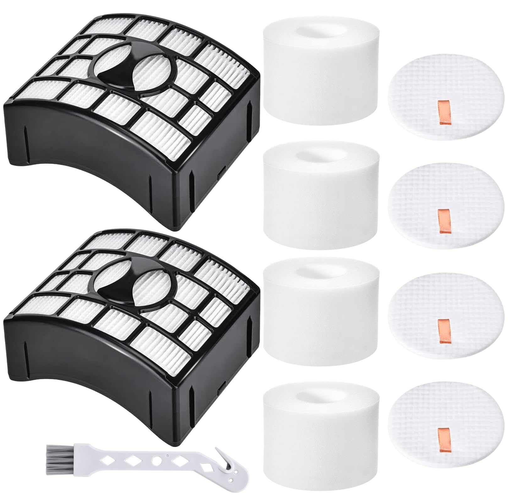 Anicell for Shark UV700 Filter Replacement DuoClean Rotator Lift Away Upright Vacuum ZD550 ZD552 NV611 NV600 NV601 NV770 NV771, 2 HEPA Filters + 4 Foam & 4 Felt Filters, Replace Parts XFF600, XHF600