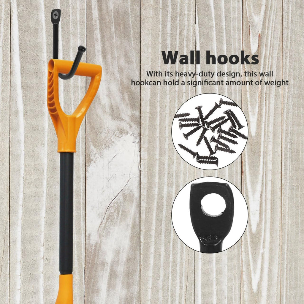POPETPOP Heavy Duty Garage Hooks - 20pcs Steel Tool Organizer for Extension Cords & Bags | Wall Mount, Black