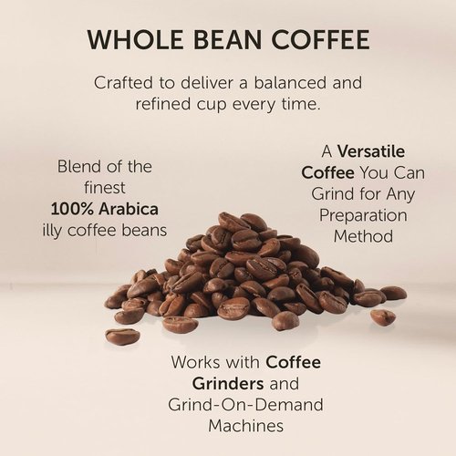 Illy Classico Whole Bean Coffee - Medium Roast With Caramel & Jasmine Notes | 100% Arabica, 8.8 Oz