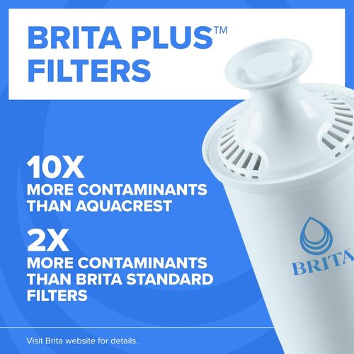 Brita UltraMax Water Dispenser - 27 Cup Capacity with 1 BritaPlus Filter - White Finish