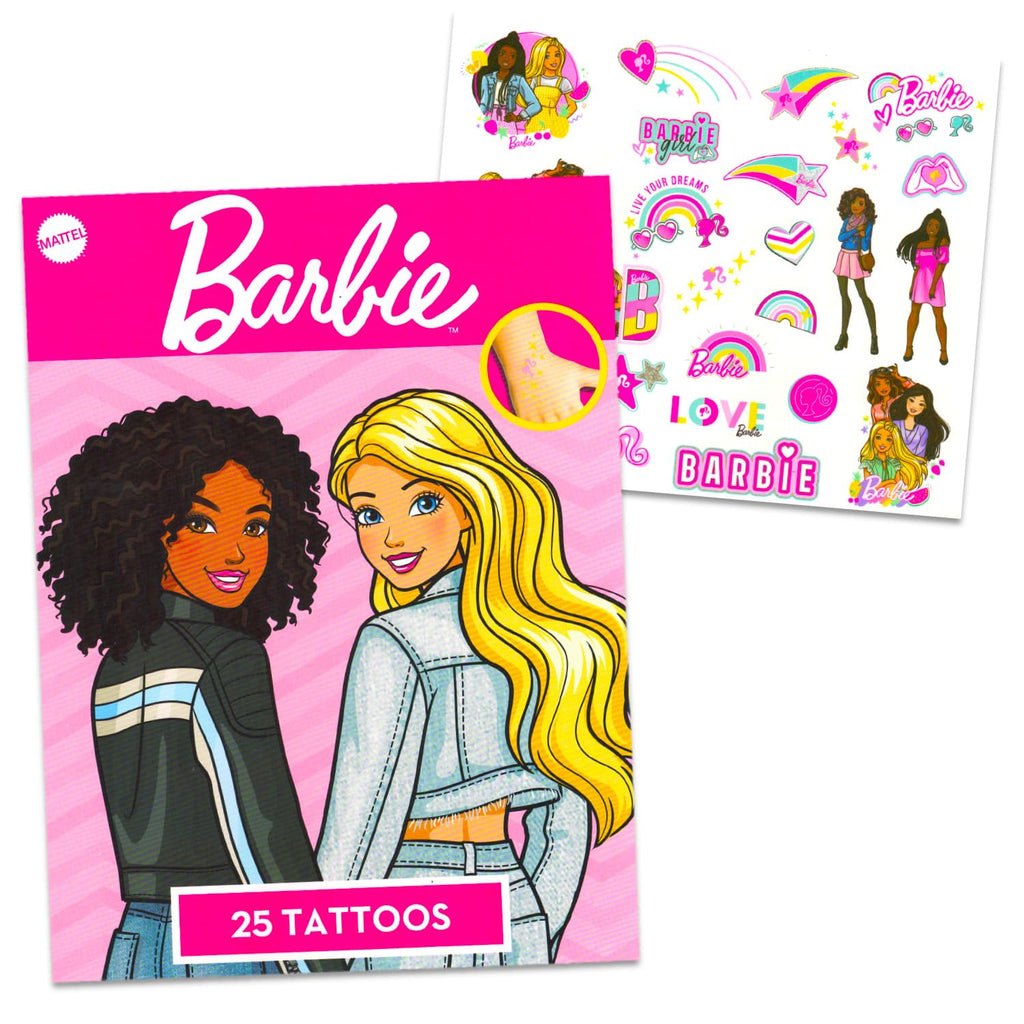 Barbie Mini Backpack with Lunch Box for Girls - Bundle with 11" School Bag, Lunch Bag Plus Tattoos, Water Bottle, and More | Barbie Girls Backpack Elementary School