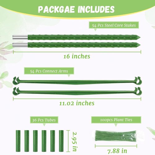 Legigo Tomato Cage - 6-Pack Garden Plant Support Up to 48 Inches | Ideal for Climbing Vegetables & Flowers