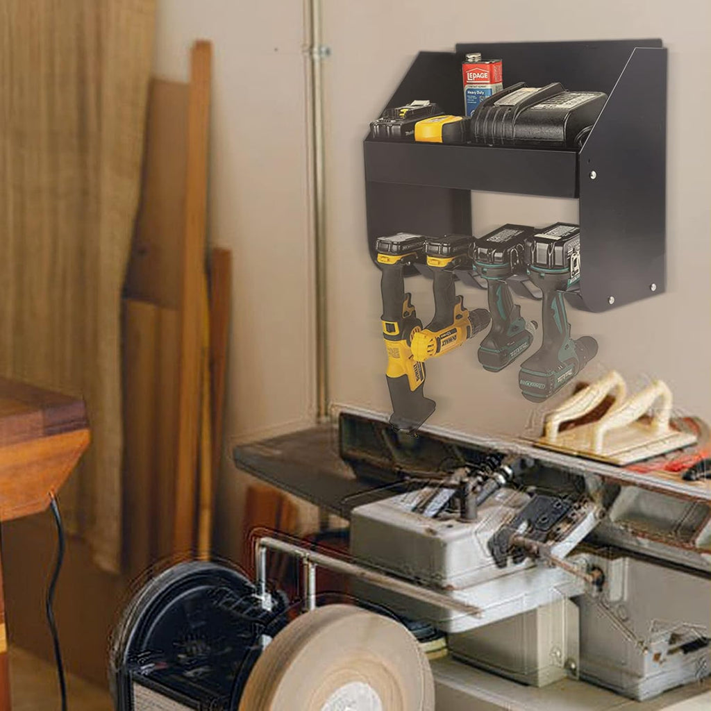 Ultrawall Heavy Duty Power Tool Rack - Wall Mount Organizer for Garage & Workshop Storage