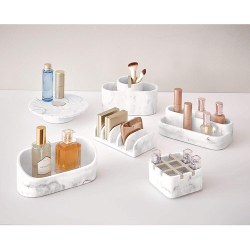 iDesign Dakota Makeup, Countertop, VanityMakeup and Cosmetic Storage Bathroom, 7.89" x 3.39" x 3.61", Vanity Organizer,28390