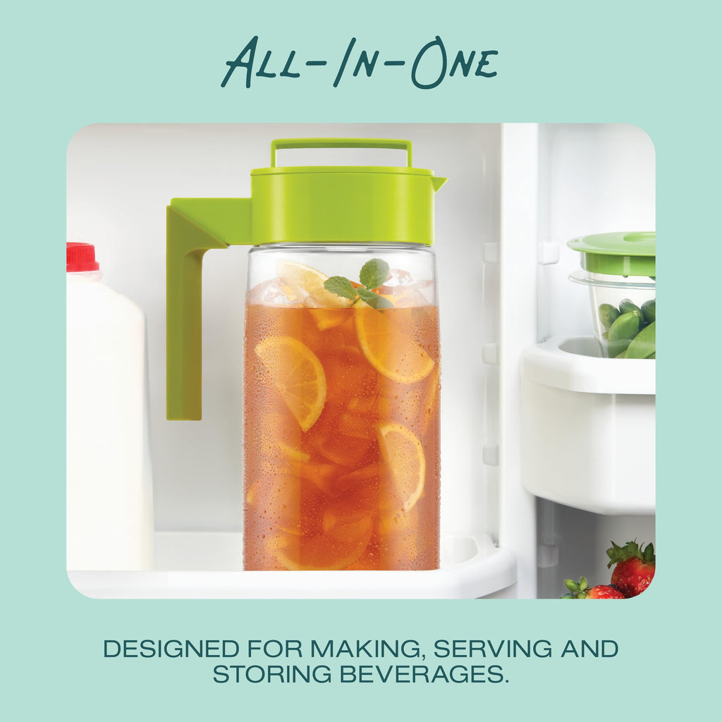 Takeya Pitcher 2 Qt Black | Airtight | Leakproof | BPA Free | Pack of 4