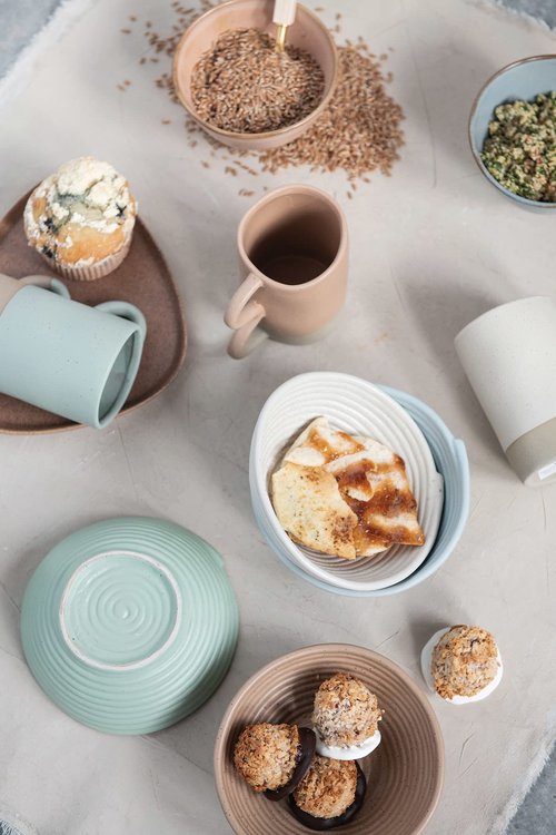 Stoneware Bowls with Reactive Glaze Finish, Set of 4