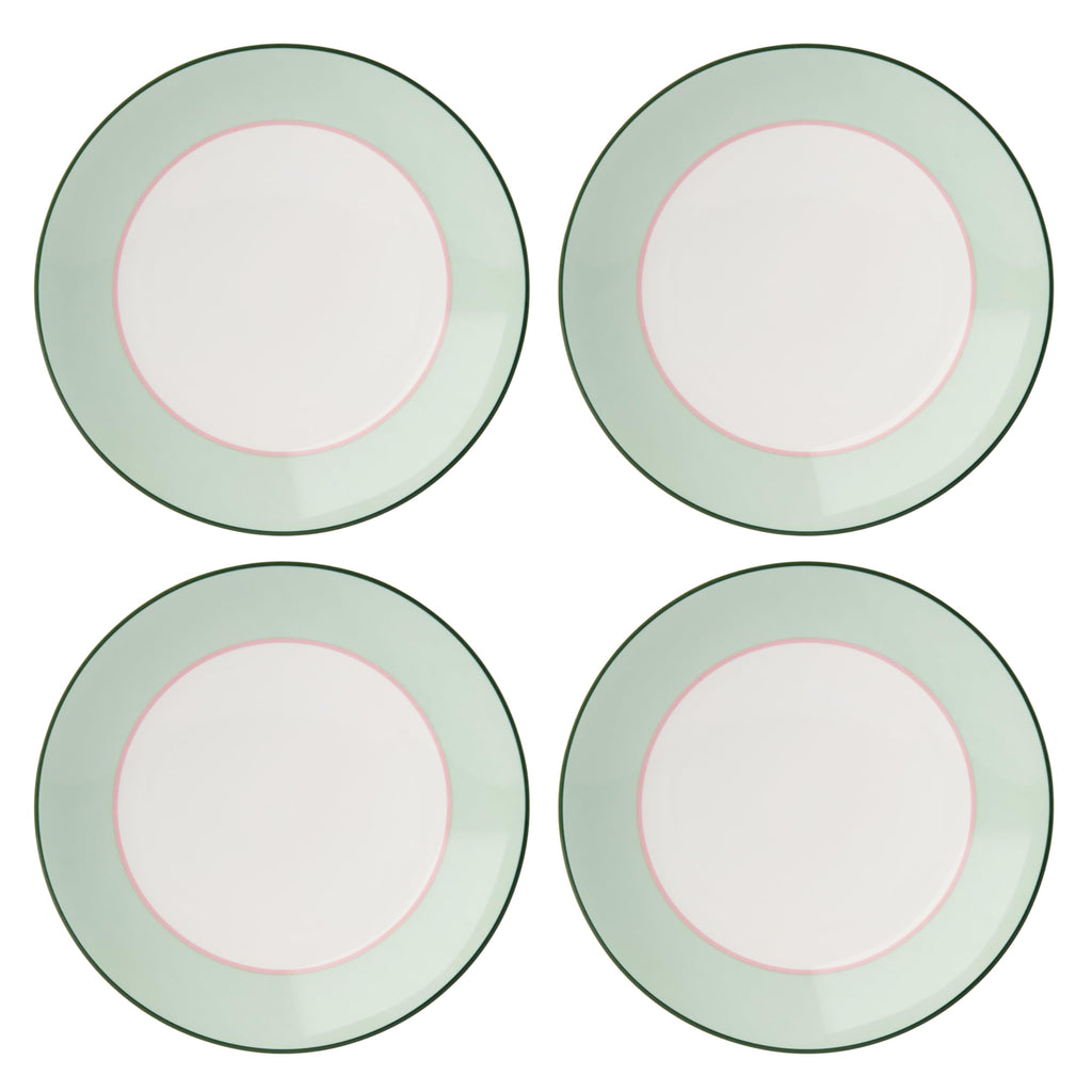 Kate Spade New York Make It Pop Dinner Plate, S/4, 6.90, Green/Pink