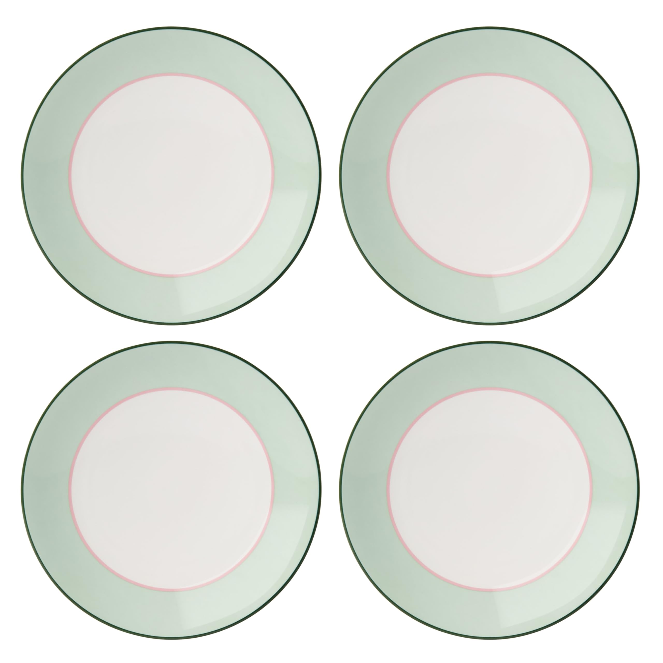 Kate Spade New York Make It Pop Dinner Plate, S/4, 6.90, Green/Pink