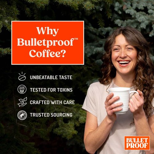 Bulletproof The Mentalist Medium-Dark Roast Single-Serve Pods, 10 Count, 100% Arabica Beans, Clean Coffee Tested for Toxins