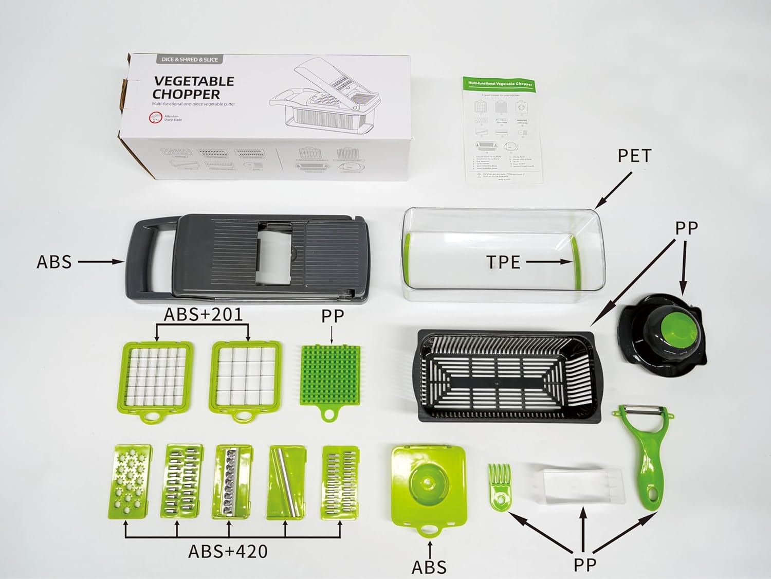 AHA Lifestyles 16-in-1 Vegetable Chopper | Multi-Functional Slicer & Spiralizer - Quick Meal Prep Tool