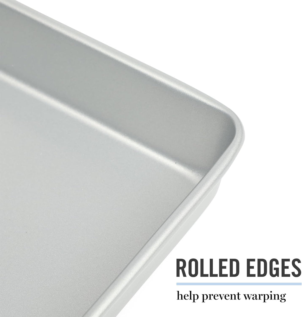 Martha Stewart Gallen 9-Inch Square Nonstick Cake Pan - Durable Carbon Steel Bakeware for Desserts