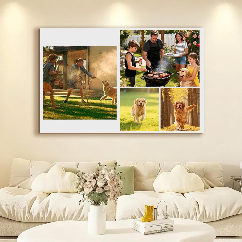Skiennix Custom Canvas Prints - Personalized Pet Photos for Framed Wall Art | 12''L x 16''W