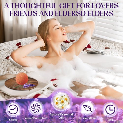 Advent Calendar 2026, 24 Different Natural Scents Bath Bombs Advent Calendar for Relaxation & Stress Relief-Christmas Gift for Women & Men, Stocking Stuffers