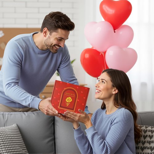 CCAENI Valentine's Day Gift Set for Women，Gift Basket for Her,Gifts Box for Girlfriend Wife Birthday Gifts for Women Heart-shaped Love Gift Wedding Engagement Anniversary Romantic Gifts (Red)