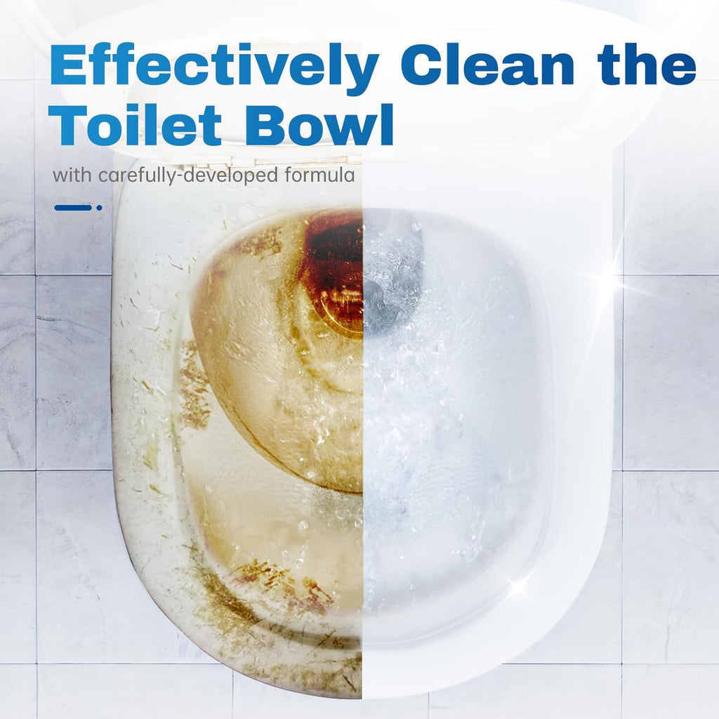 Vacplus Toilet Bowl Cleaner Tablets - 20 Pack | Automatic Bleach Cleaners for Deodorizing & Descaling