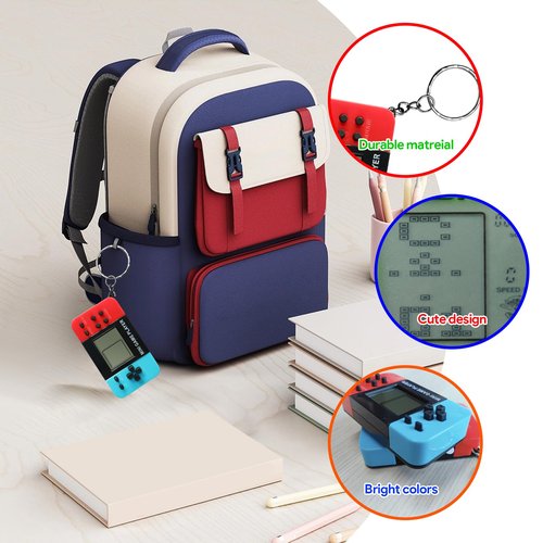 DOEA 24Pcs Video Game Party Favors for Kids, Arcade Keychain, Bulk Party Supplies for Birthday, Goodies Bags Stuffer Classroom Prizes
