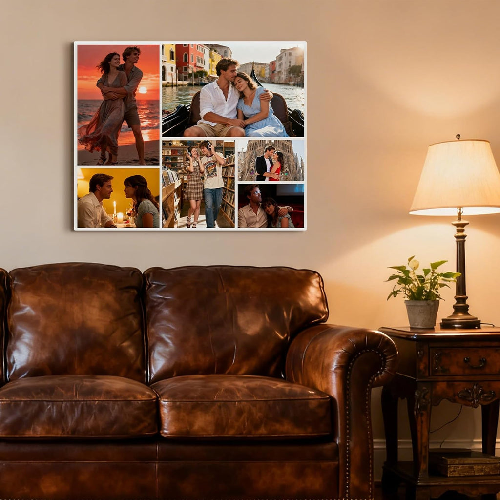 WFENJEW Custom Canvas Prints - Personalized Photo Wall Art for Bedroom, Living Room | 6" L x 8" W