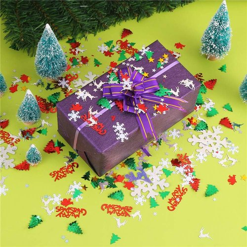 CCINEE Metallic Foil Sequins Table Decoration Set - 100g, 4800 Pieces for Christmas & New Year