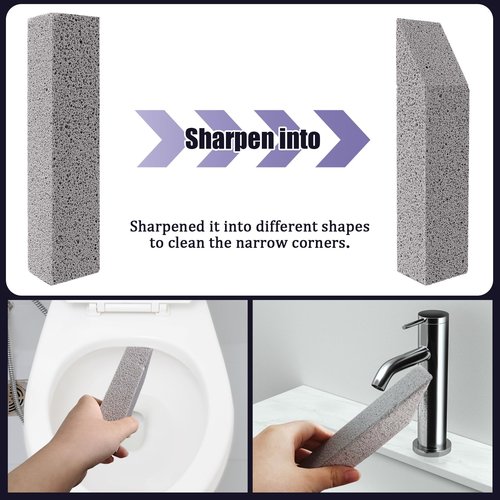 ZUFECY 10pc Toilet Pumice Stone, Toilet Bowl Cleaner, Toilet Bowl Stain Ring Remover, Pumice Stone Toilet Cleaner Tool for Toilet, Pool, Bathroom, Sink