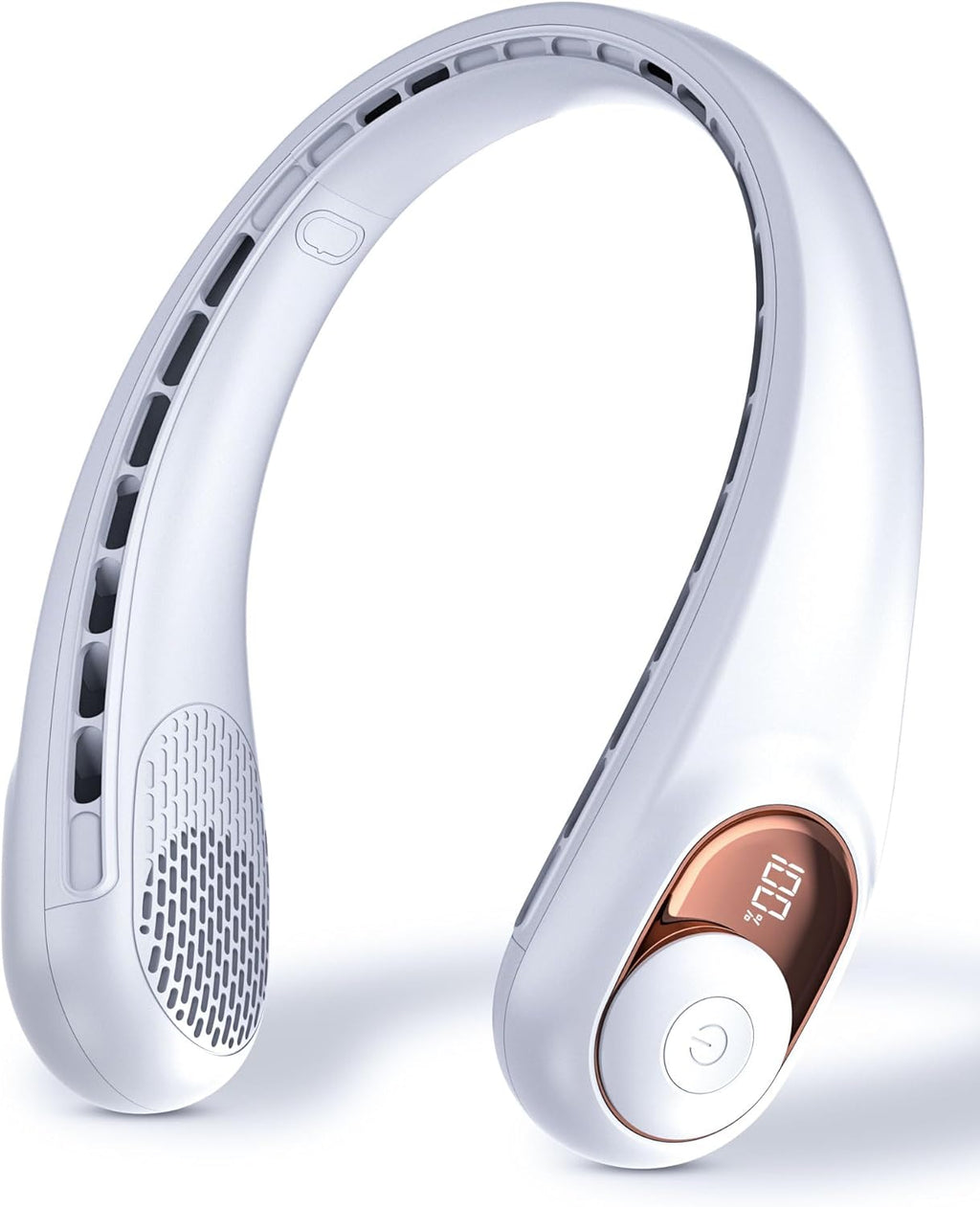 Neck Fan - USB-C Rechargeable Personal Fan with LED Display & 3-Speed Whisper-Quiet Operation