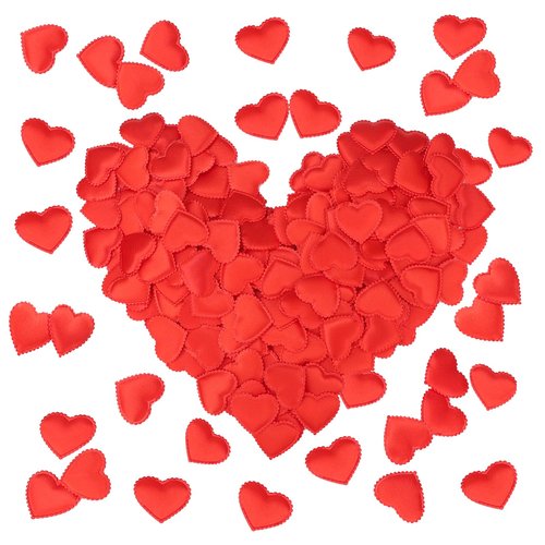 HSONAIGEE 400 Pieces Red Heart Confetti Decoration, 1.4 Inch Sponge Heart Table Petal Romantic Decor for Valentine's Day Wedding Birthday Mother's Day