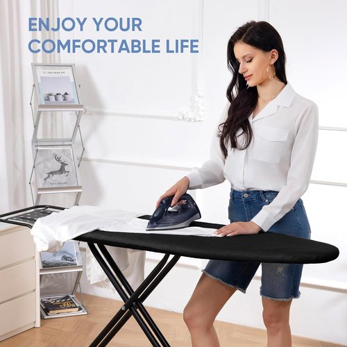 Jakeefud Full-Size Ironing Board - 15" X 47" with Heat-Resistant Cover & Adjustable Height