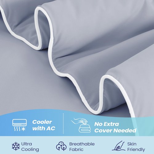 HOMELYSIAN Cooling Comforter King Size, Cooling Blanket for Hot Sleepers, Lightweight Comforter, Dark Grey