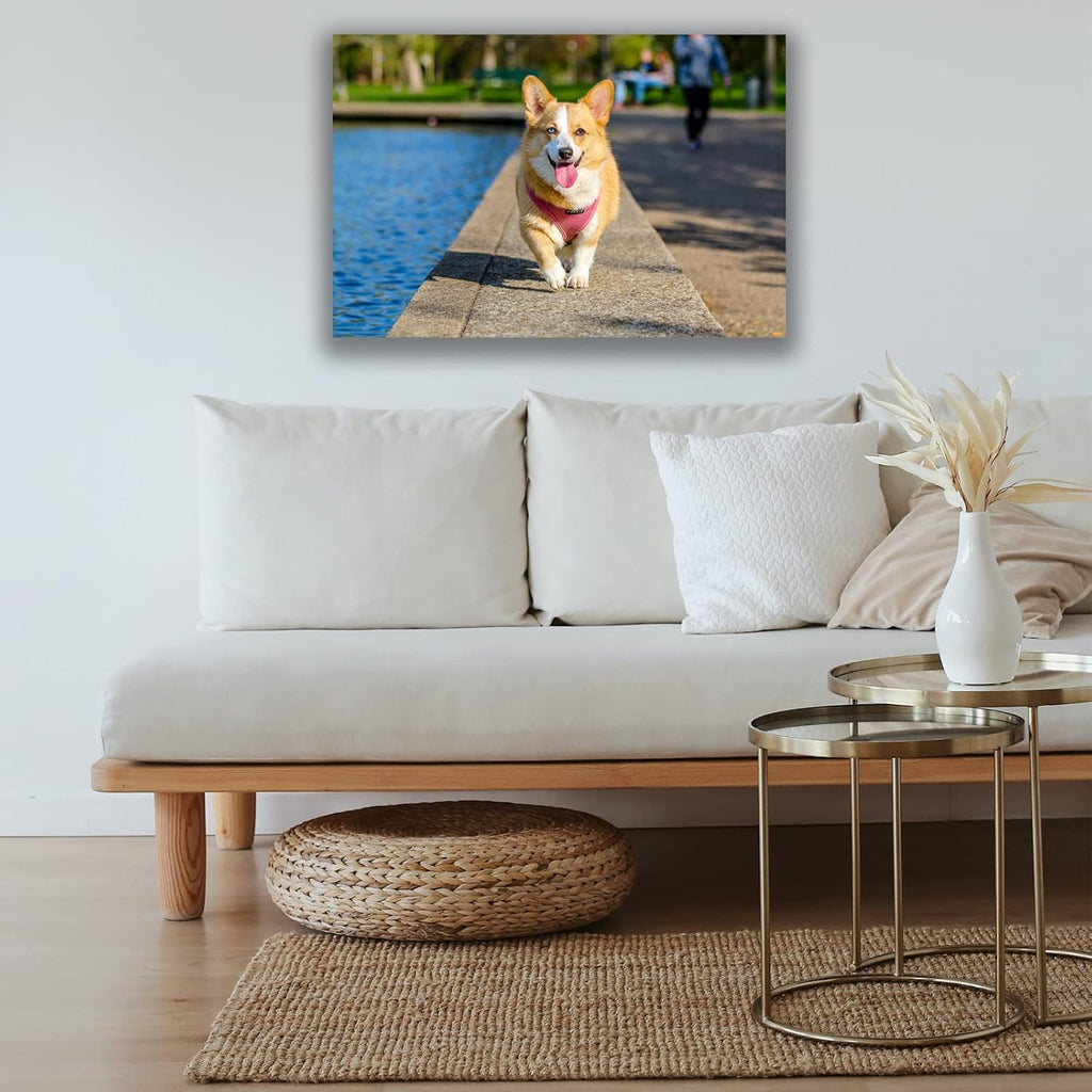 Skiennix Custom Canvas Prints - Personalized Wall Art for Pet & Family Photos | 11x14 Framed Canvas