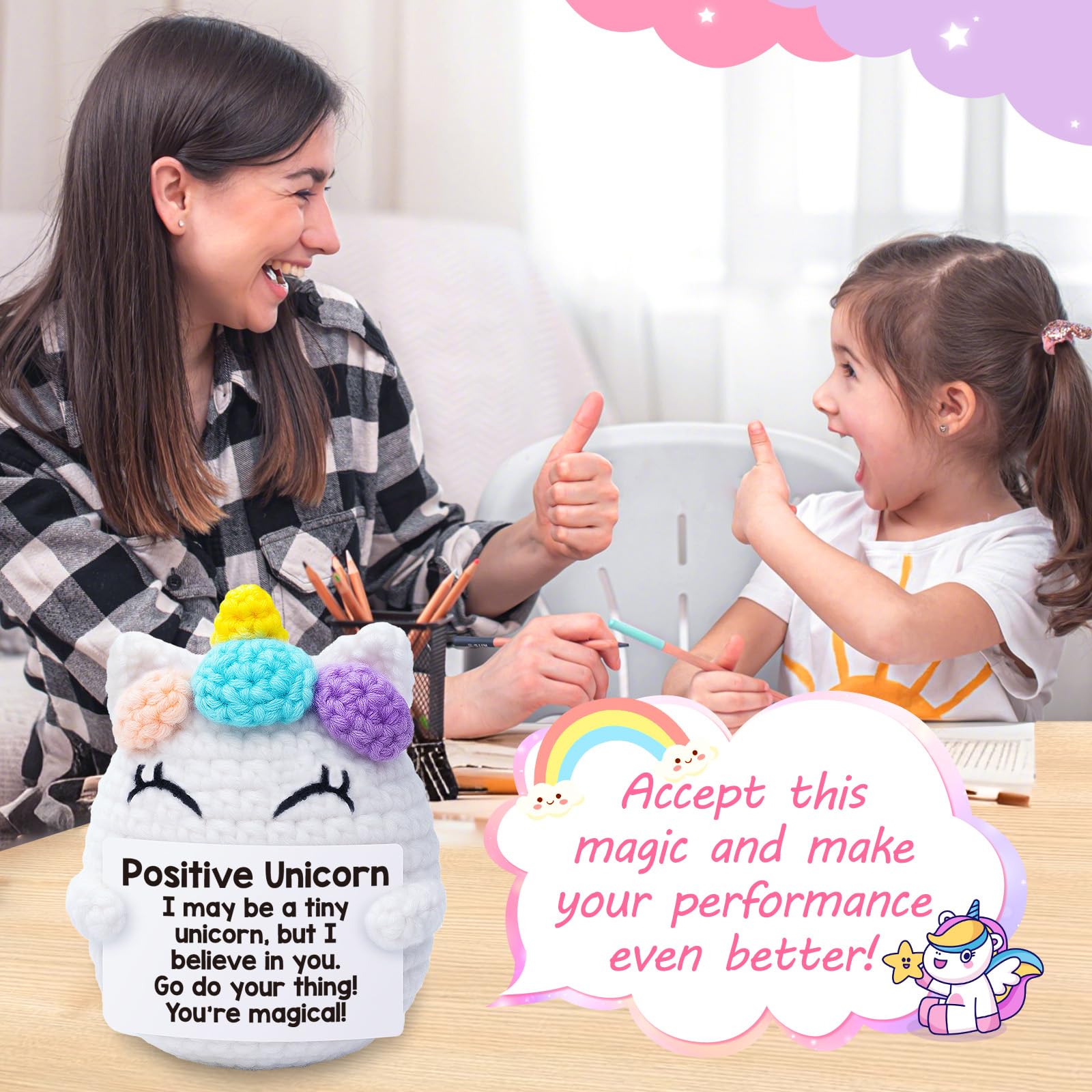 Positive Unicorn Teen Girl Gifts Trendy Stuff Birthday Back to School Gifts for Students Girls Appreciation Gift for Boss Lady Nurse Teacher Christmas Stress Relief Gift for Women Coworkers Friend