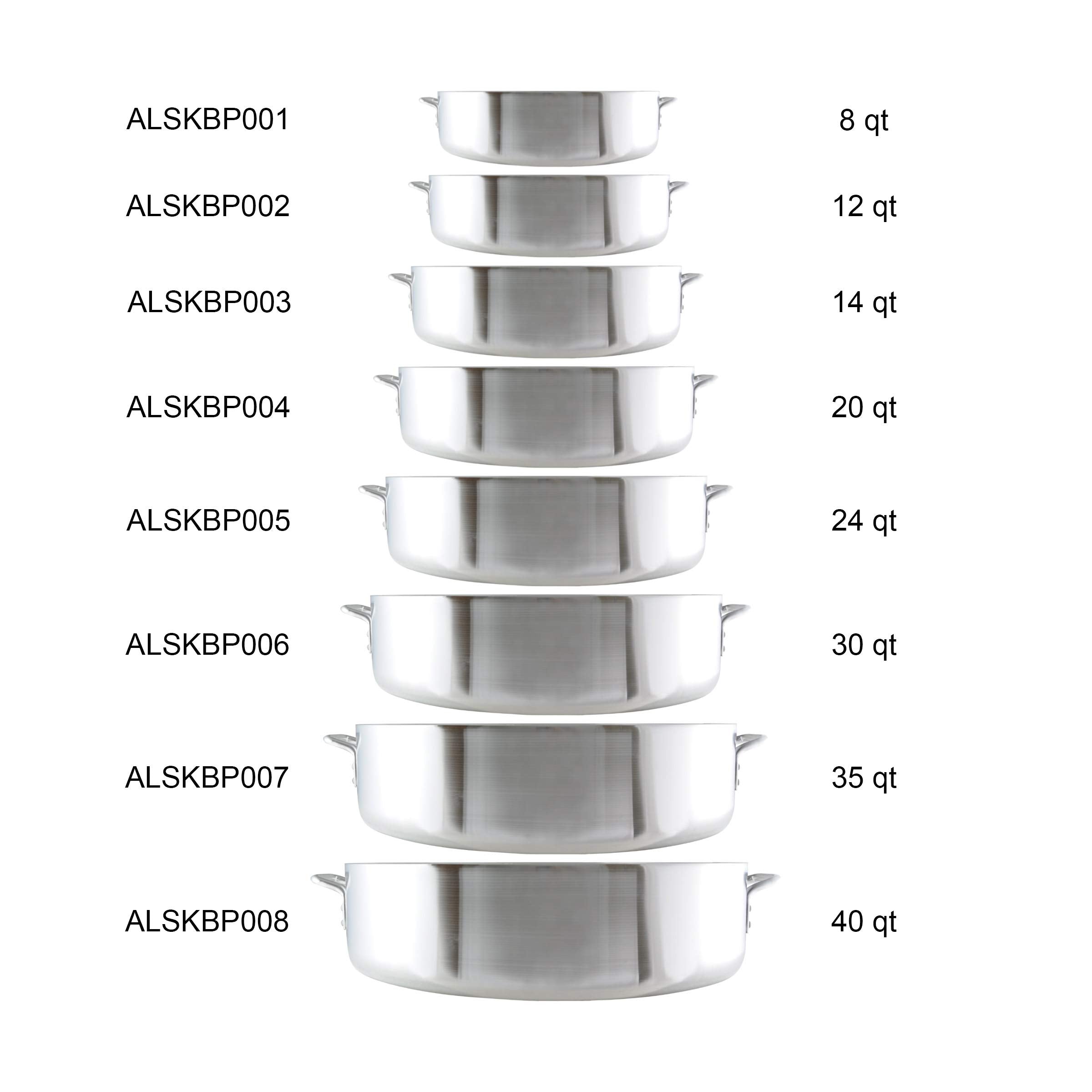 Thunder Group ALSKBP001 Brazier Pot 8 Quart Capacity With Cover