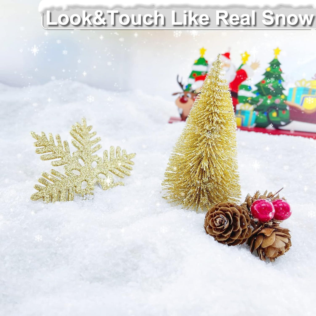 Skiennix Fake Snow Decoration - Instant Artificial Snow for Christmas Crafts | 10.6 Ounces