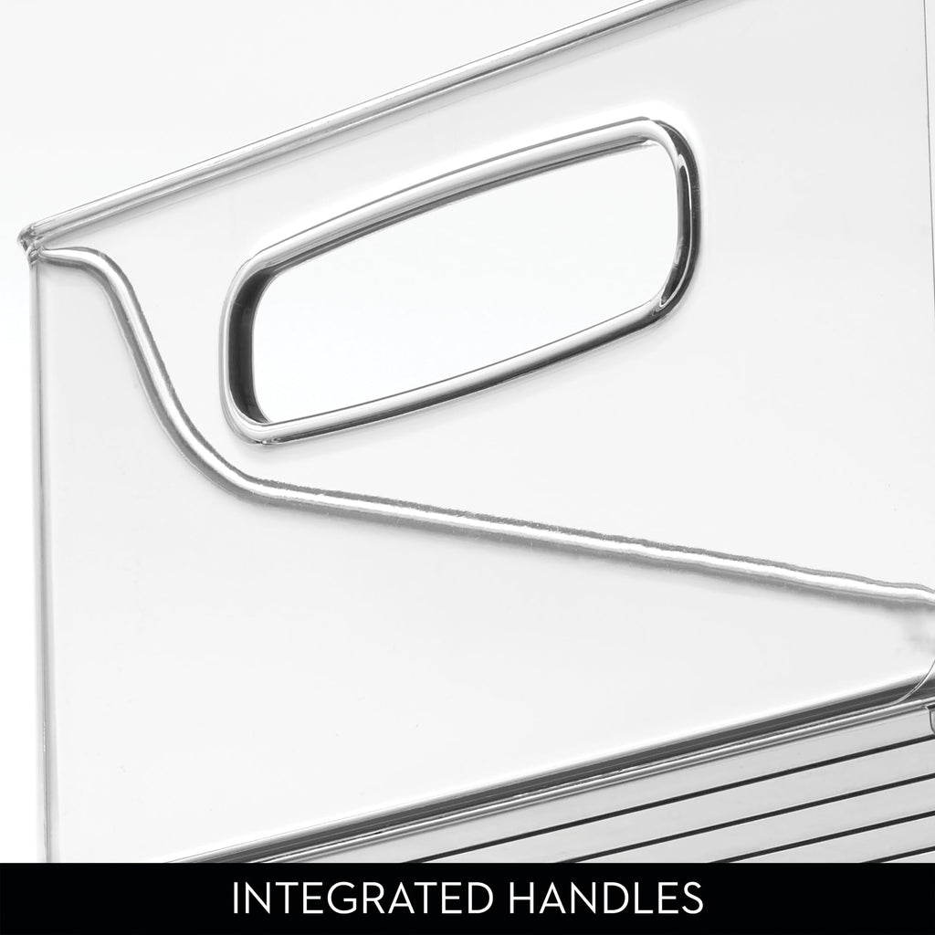 iDesign Stackable Storage Bin with Handles, Clear