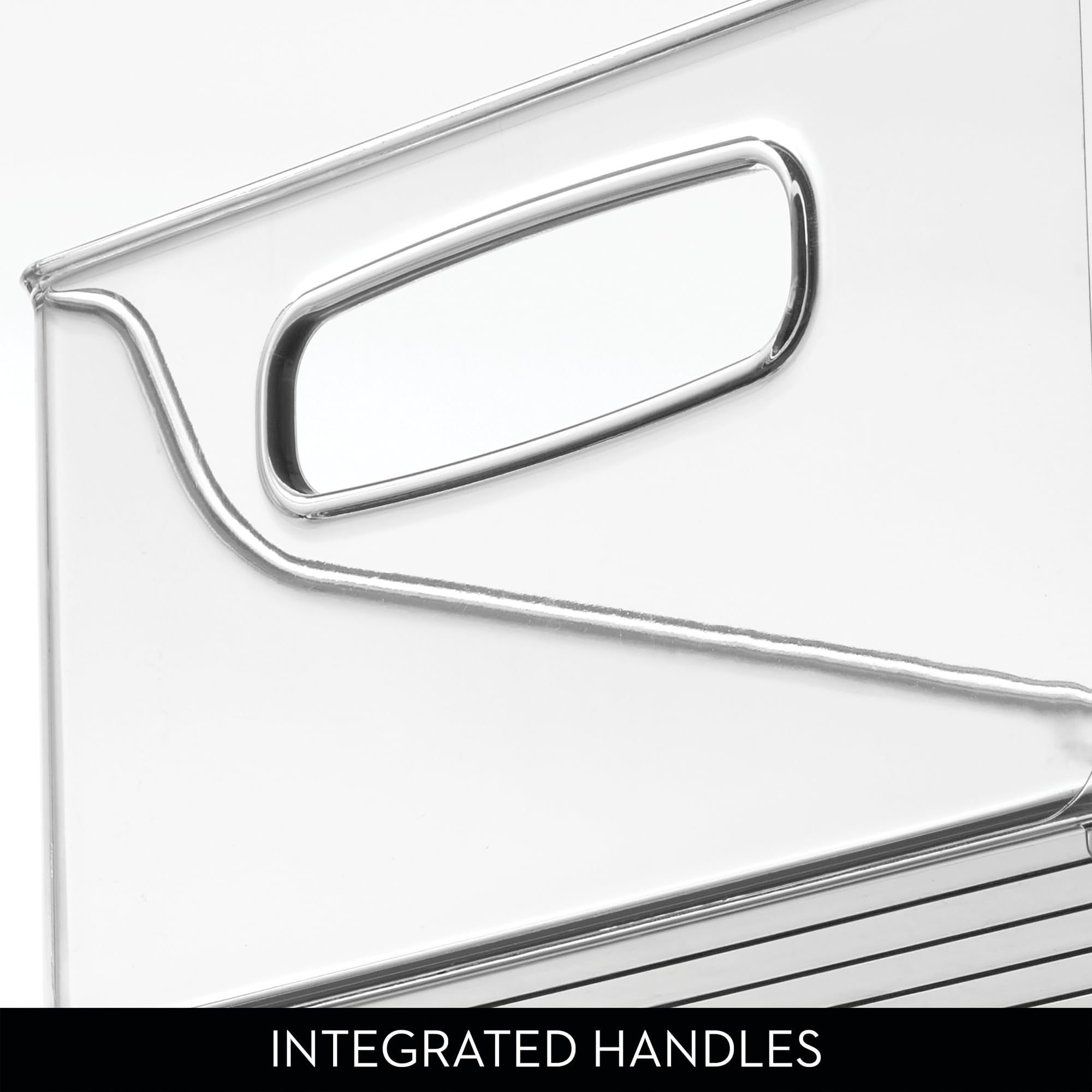 iDesign Stackable Storage Bin with Handles, Clear