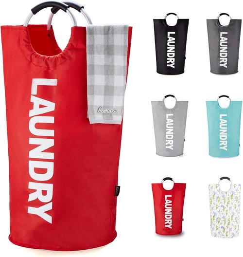 Caroeas 90L Waterproof Laundry Basket - Collapsible Hamper with Padded Handles | 13 Colors Available