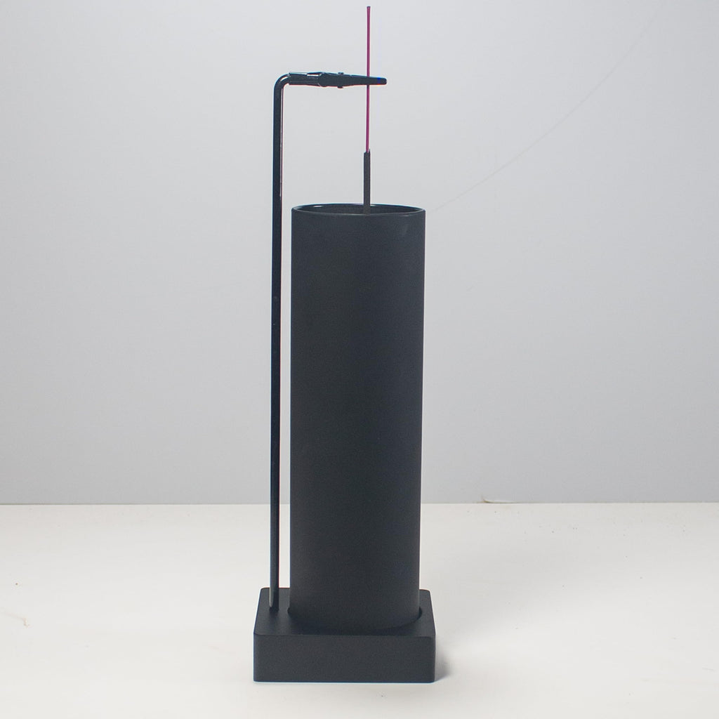 CODINOO Incense Holder for Sticks,Incense Burner Holder,Modern Incense Holder for Stick with Glass Ash Catcher,Insence-Stick Holder [Anti-Ash Flying] for Yoga Spa (Upside Down Full Black)