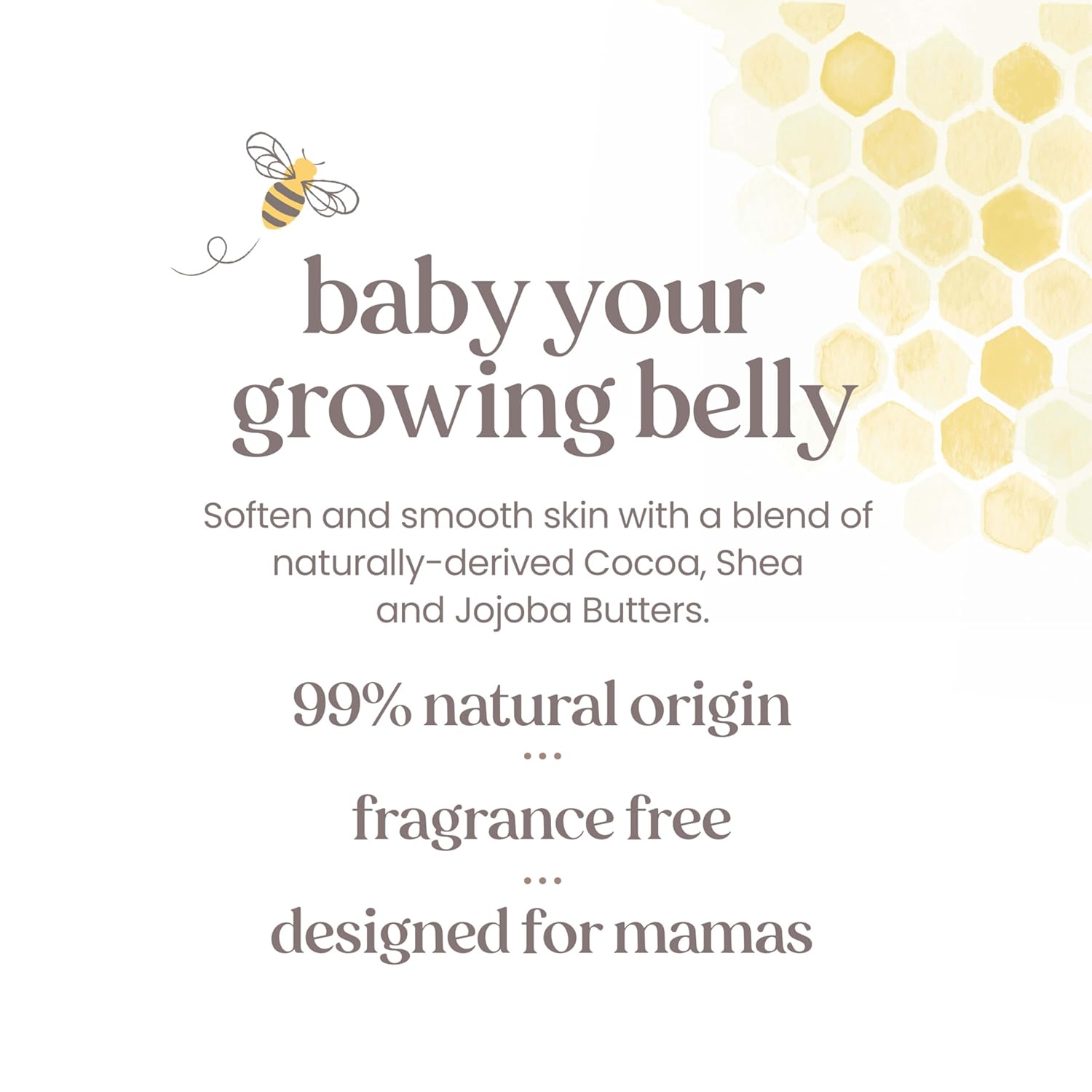Burt's Bees Mama Belly Butter - Stretch Mark Cream for Pregnancy & Postnatal Care | 6.5 Oz Tub