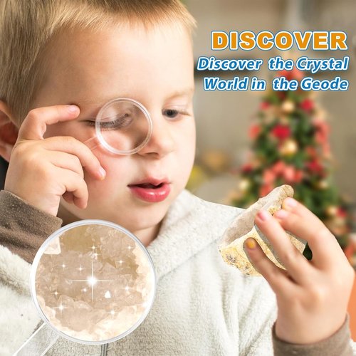 Crystal Advent Calendar 2024 - 24-Day Gemstone & Geode Collection for DIY Bracelets & Necklaces