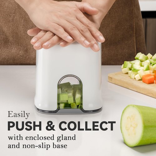 KEOUKE Multifunctional Vegetable Chopper - 3 Interchangeable Blades & Storage Box for Easy Food Prep