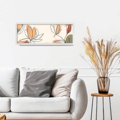LaVie Home 8x24 Picture Frame - Classic White Wall Display Frame with HD Plexiglas | Vertical & Horizontal Use