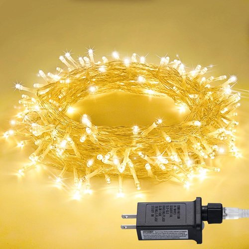 JMEXSUSS 100 LED String Lights - 33ft Warm White Indoor/Outdoor Fairy Lights with 8 Modes for Home Decor