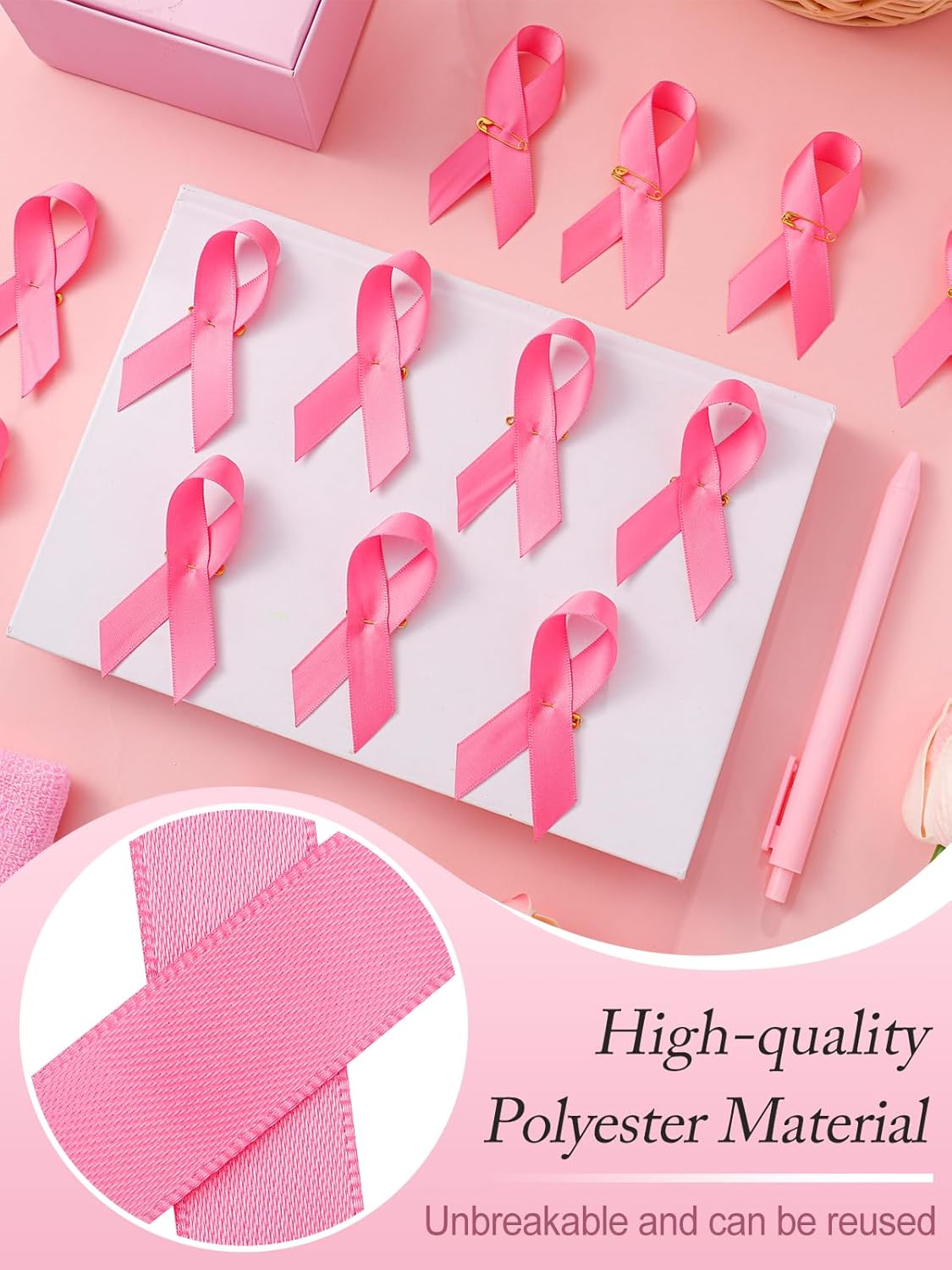 Regine Switzerland Breast Cancer Awareness Pins - Pink Ribbon Gifts for Women | Charity Event Fundraising