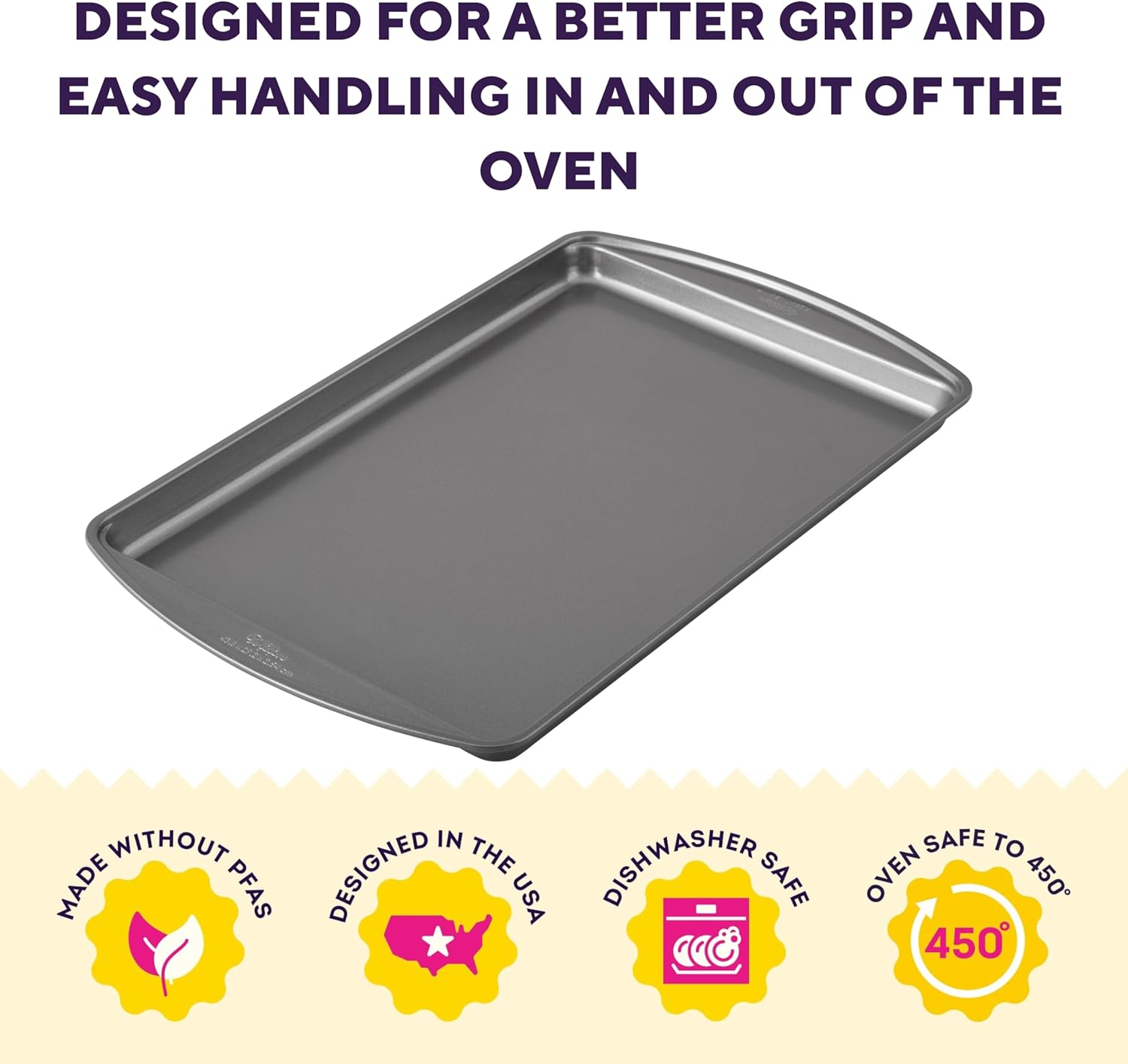Wilton Gold Non-Stick Bakeware - Large Warp-Resistant Cookie Sheet, 17.25 x 11.5 in, PFAs-Free