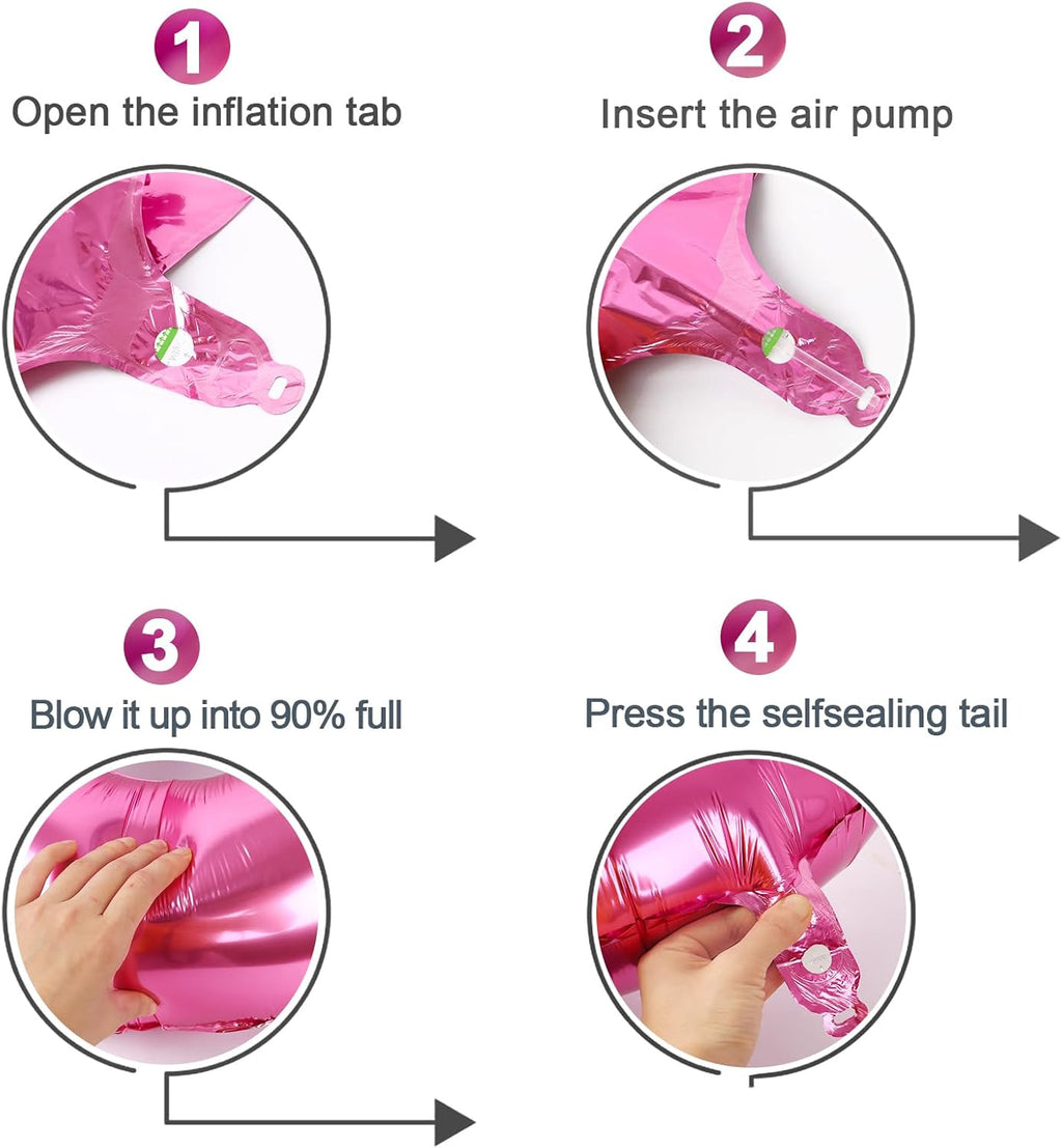 Number 7 Foil Balloon - 40 Inch Pink Giant Balloon for 7th Birthday Party Decorations