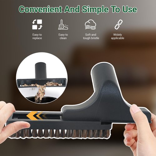 EZ SPARES 5PCS Compatible with Selected Models Replacement 32mm&35mm Vacuum Cleaner Accessories Horsehair Brush Kit for 1 1/4 Inch 1 3/8 Inch Crevices Tool Kit