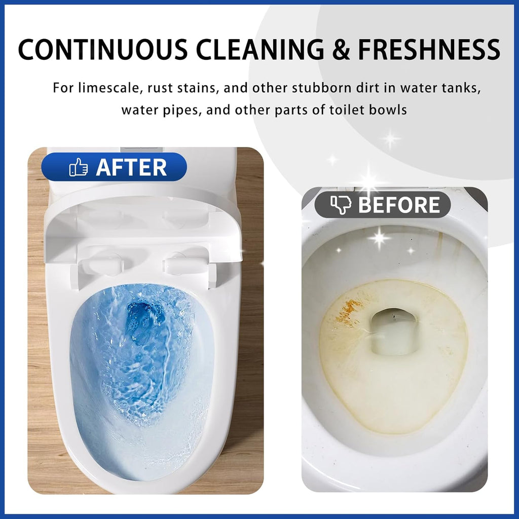 Skiennix Automatic Toilet Bowl Cleaner Tablets - Powerful Tank Cleaning Solution | 12 Tablets