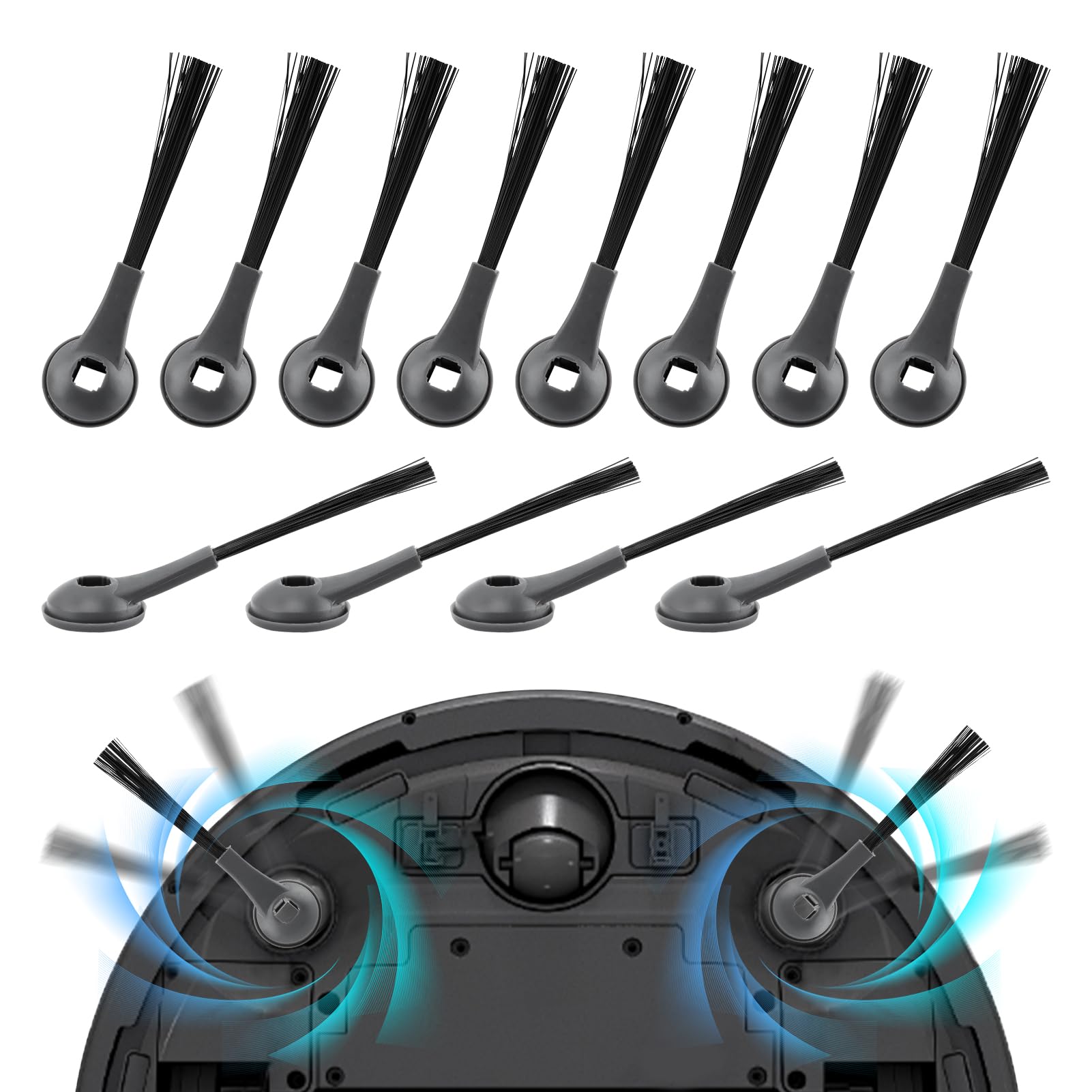 12pcs Replacement Parts for Shark Robot, shark vacuum accessories, Replacement Side Brushes Compatible with All Shark IQ and AI Series Robot Vacuum Models