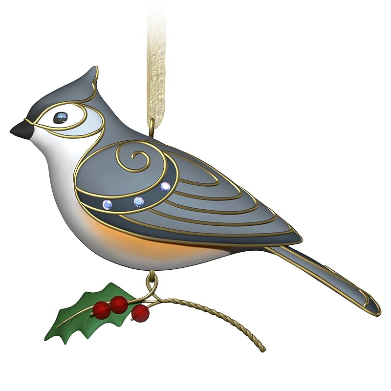 Tufted Titmouse Keepsake Ornament - 2022 Beauty of Birds, Hallmark Keepsake (Variation: Tufted Titmouse+Ornament)