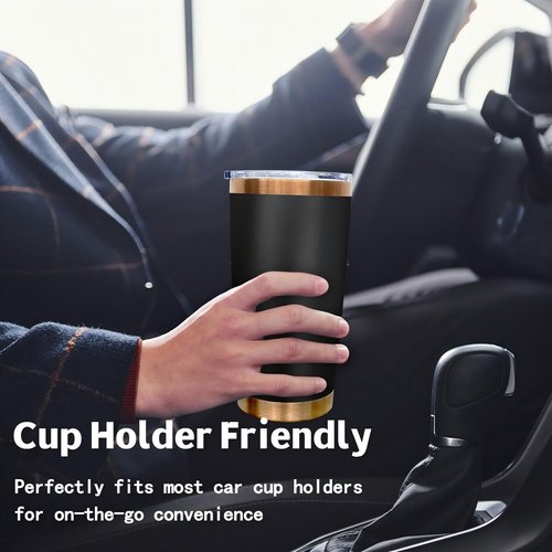 20 oz Tumbler Bulk 8 Pack Stainless Steel Tumbler with Lid and Straw, Double Wall Vacuum Insulated Travel Coffee Mug for Laser Engrave, Powder Coated Cup for Hot and Cold Drinks (Black,8 pack)